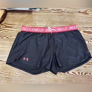 Grey & pink Under Armour shorts